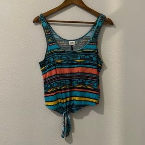 PacSun Aztec Print Tank Top with Tie Size M